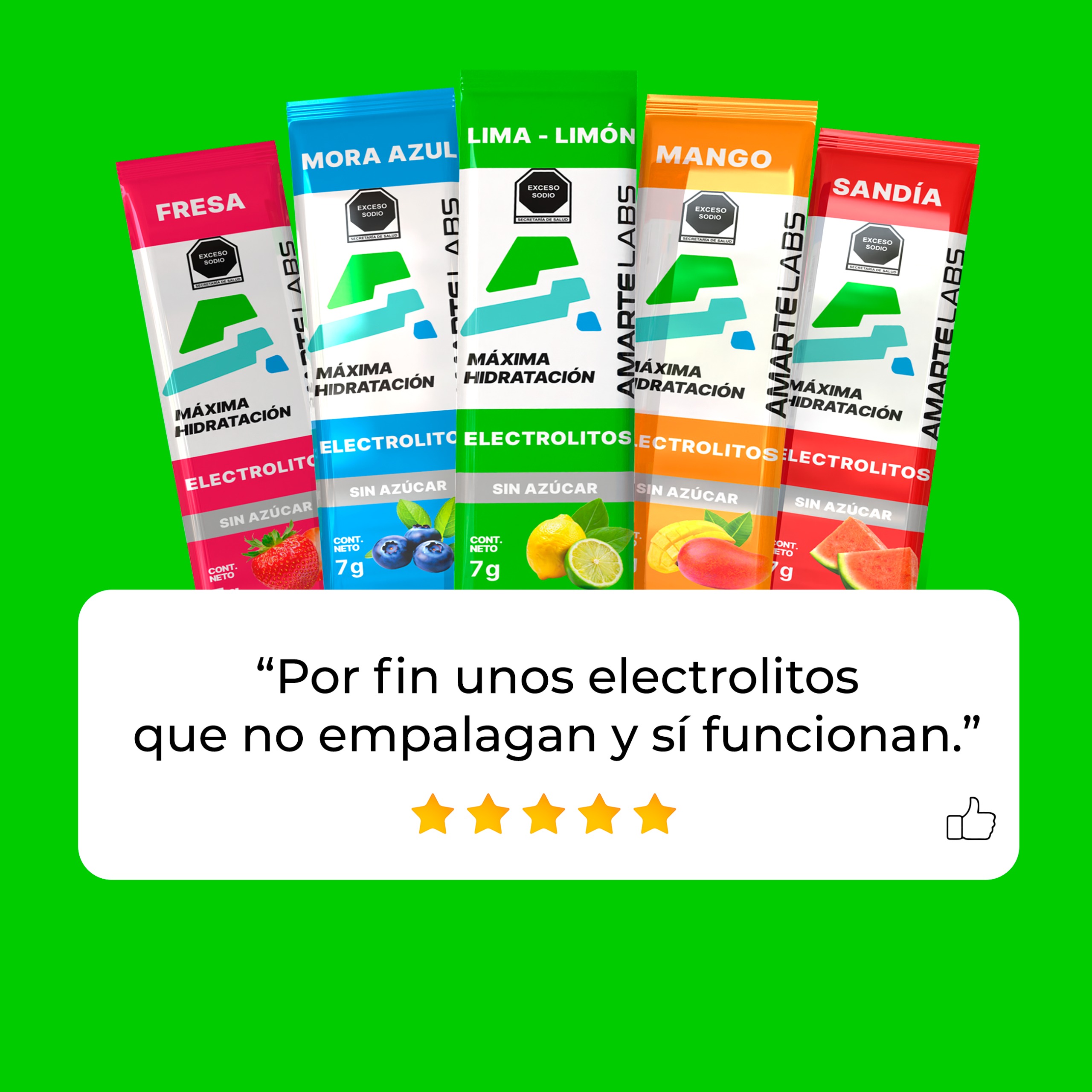 Foto 7 | Electrolitos 5 Sabores Refrescantes Amarte Labs - 30 Sobres