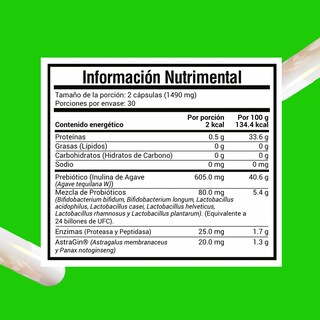 Foto 5 | Suplemento Alimenticio Probioticos + Enzimas Amarte Labs 60 Cápsulas