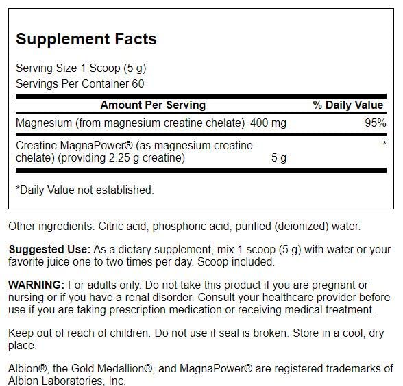 Foto 3 pulgar | Suplemento Swanson De Creatina 100% Pura Magnapower En Polvo De 300 G - Venta Internacional.