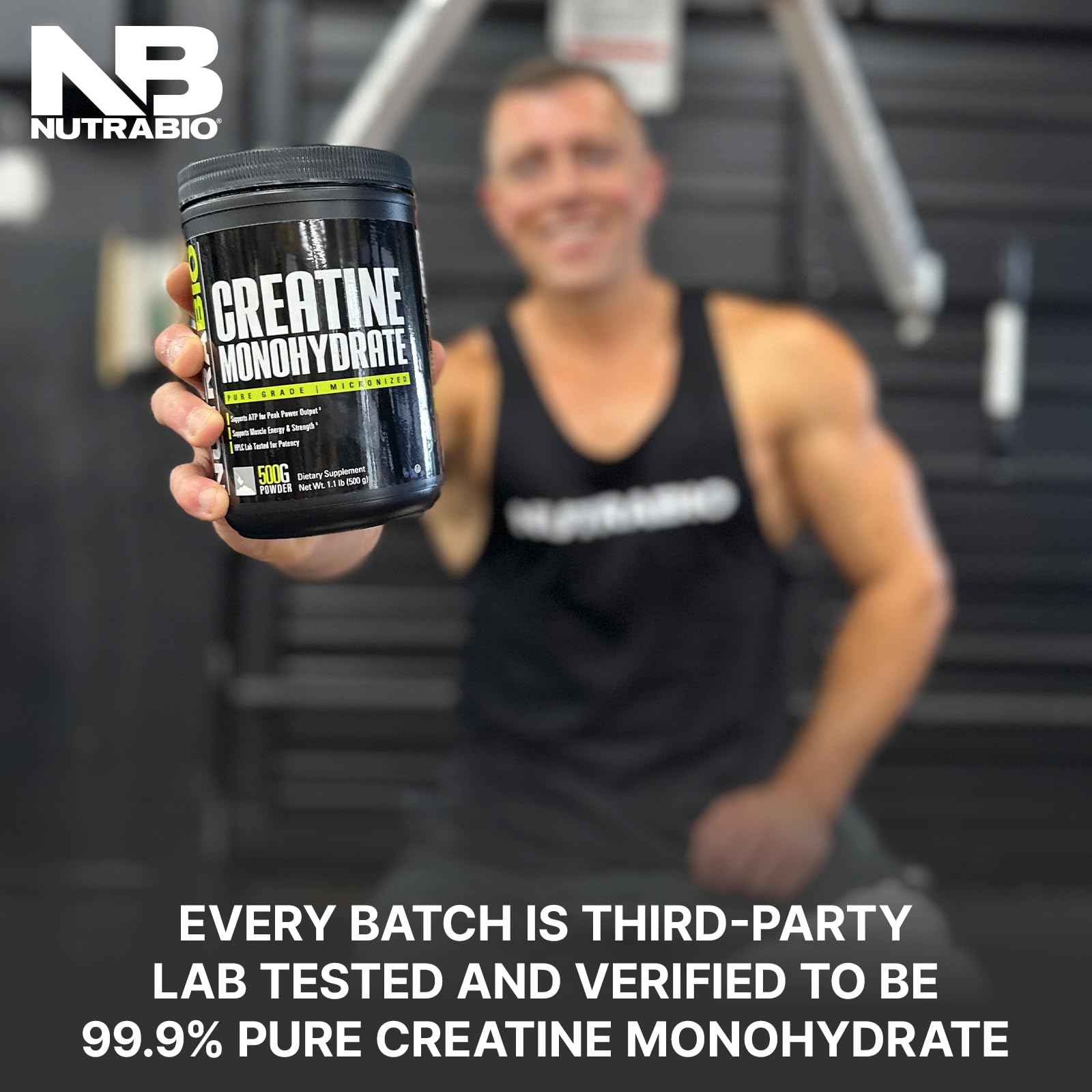 Foto 5 pulgar | Suplemento Nutrabio De Monohidrato De Creatina 500 G Sin Sabor - Venta Internacional.