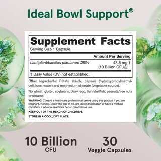 Foto 6 | Suplemento Jarrow Formulas Ideal Bowel Support 30 Cápsulas - Venta Internacional.