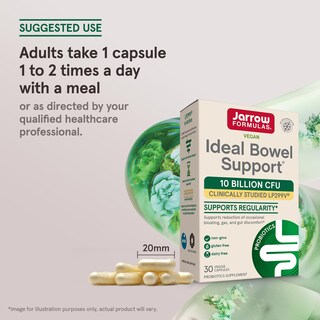 Foto 7 | Suplemento Jarrow Formulas Ideal Bowel Support 30 Cápsulas - Venta Internacional.