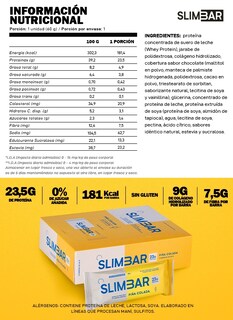 Foto 3 | Barritas Proteicas Slimba Platano Manjar Flavor 23,5 G De Proteína X12 - Venta Internacional.