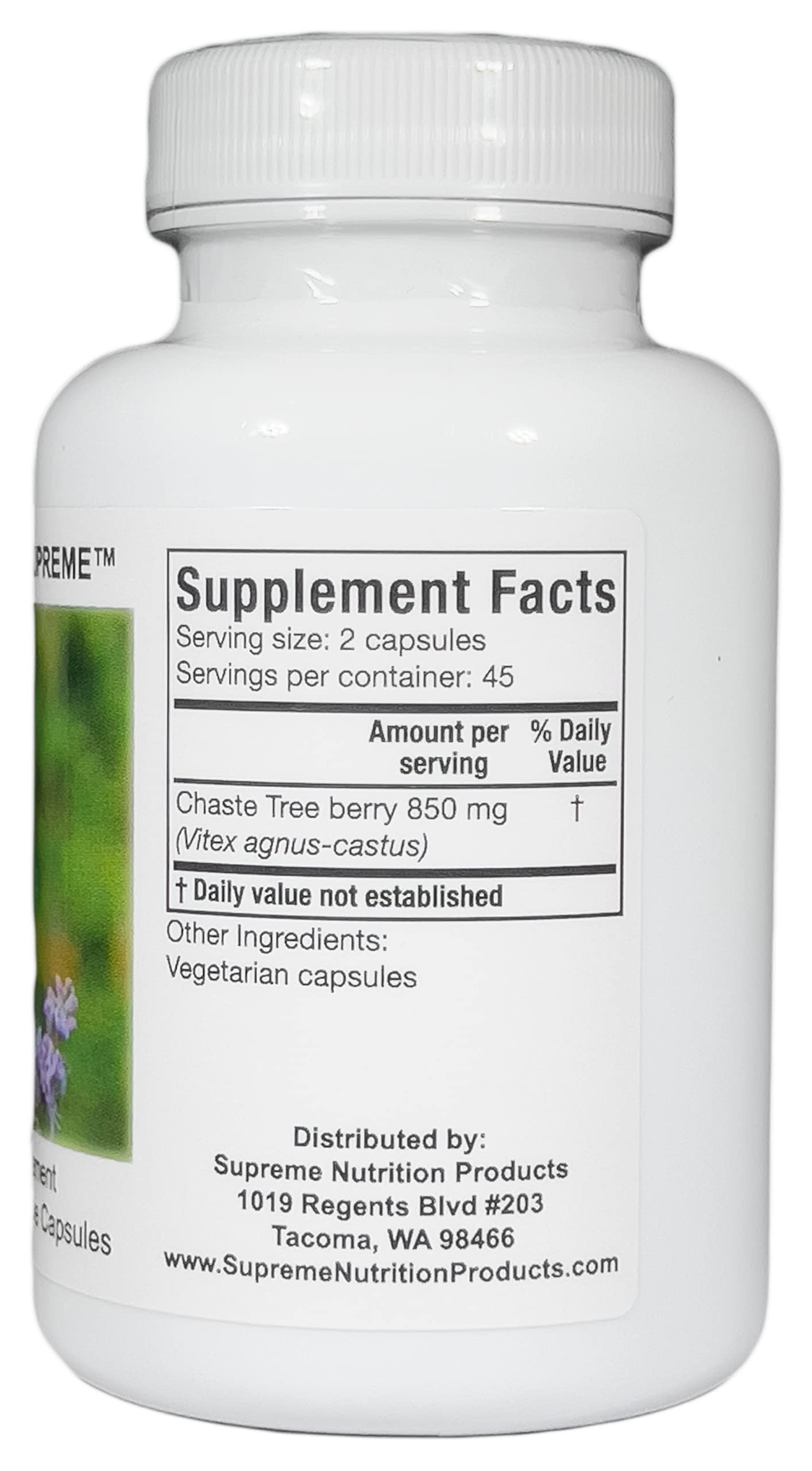 Foto 3 pulgar | 90 Cápsulas Vitex Chaste Tree Supreme De Supreme Nutrition - Venta Internacional.