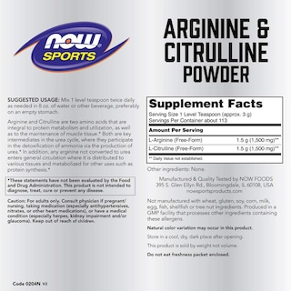 Foto 2 | Suplemento Now Sports Nutrition Arginina Y Citrulina 360 Ml - Venta Internacional.
