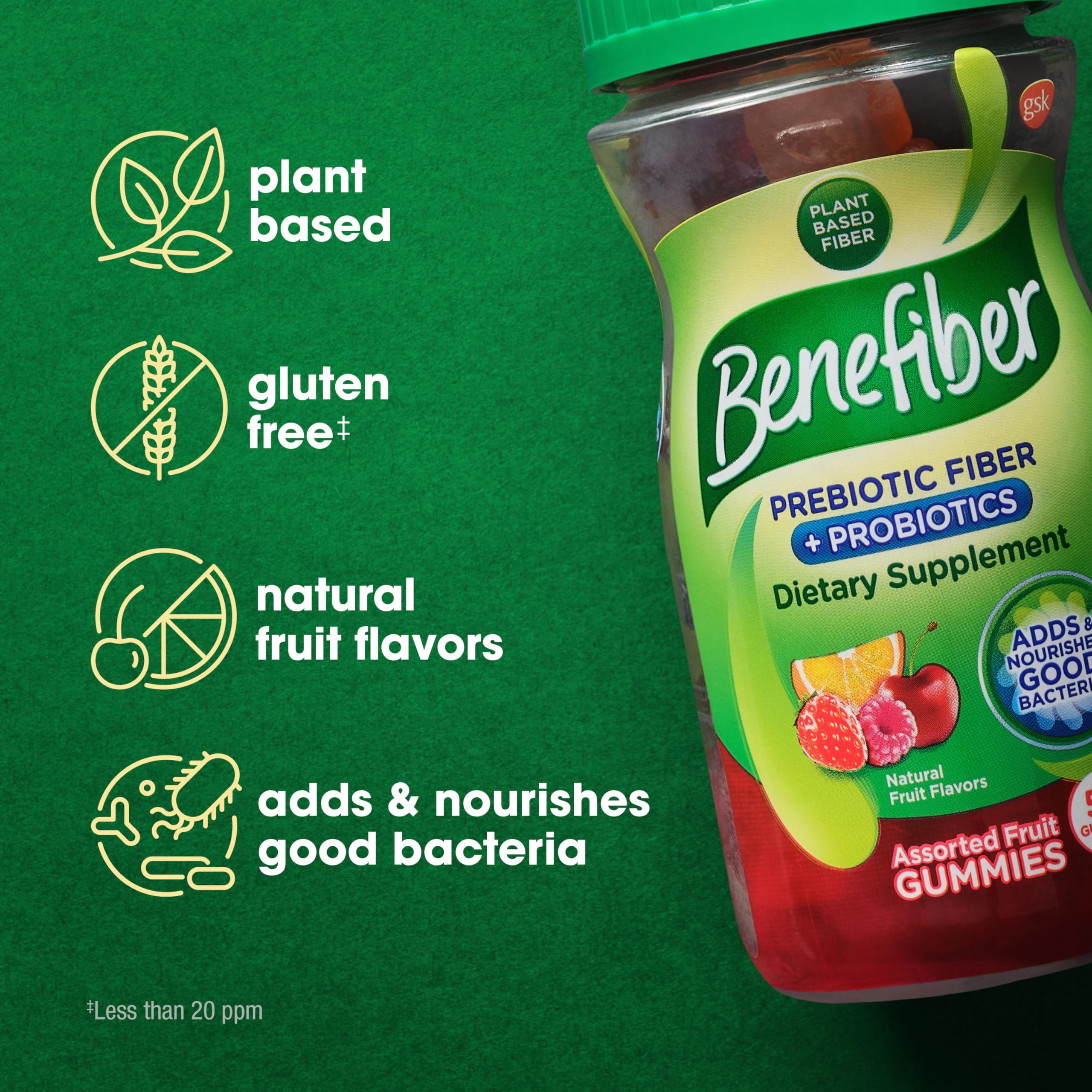 Foto 3 | Suplemento en Gomitas de Fibra Prebiótica Benefiber con Probióticos 50 Unidades -  Venta Internacional