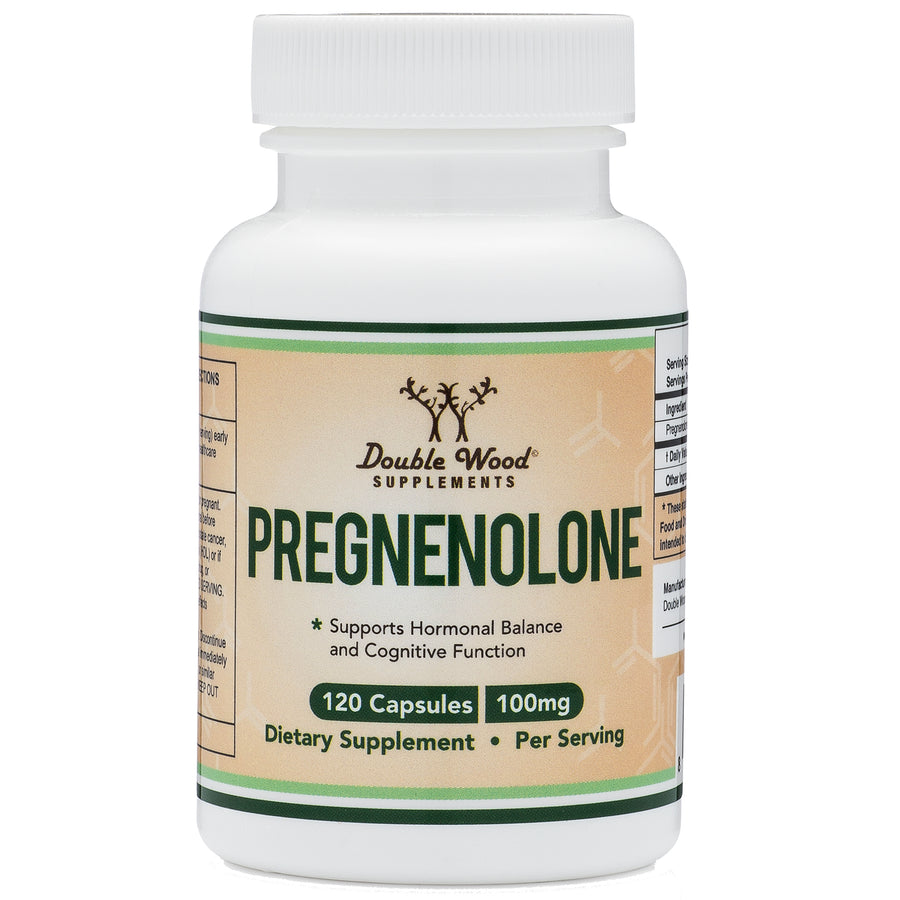 Foto 2 pulgar | Suplemento Double Wood Supplements Pregnenolone 100 Mg 120 Cápsulas