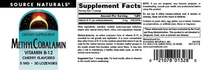 Foto 4 | Pastillas De Vitamina B-12 Source Naturals, Metilcobalamina, 5 Mg - Venta Internacional.