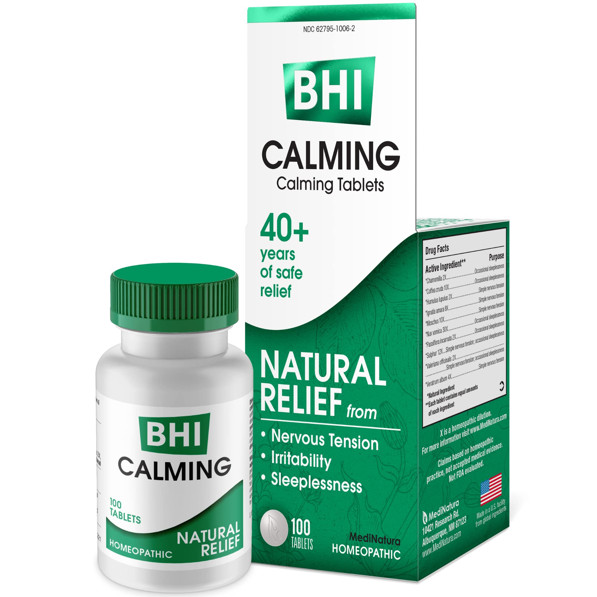Foto 8 pulgar | Tabletas Para Aliviar El Estrés Medinatura Bhi Calming 100 Tabletas - Venta Internacional.