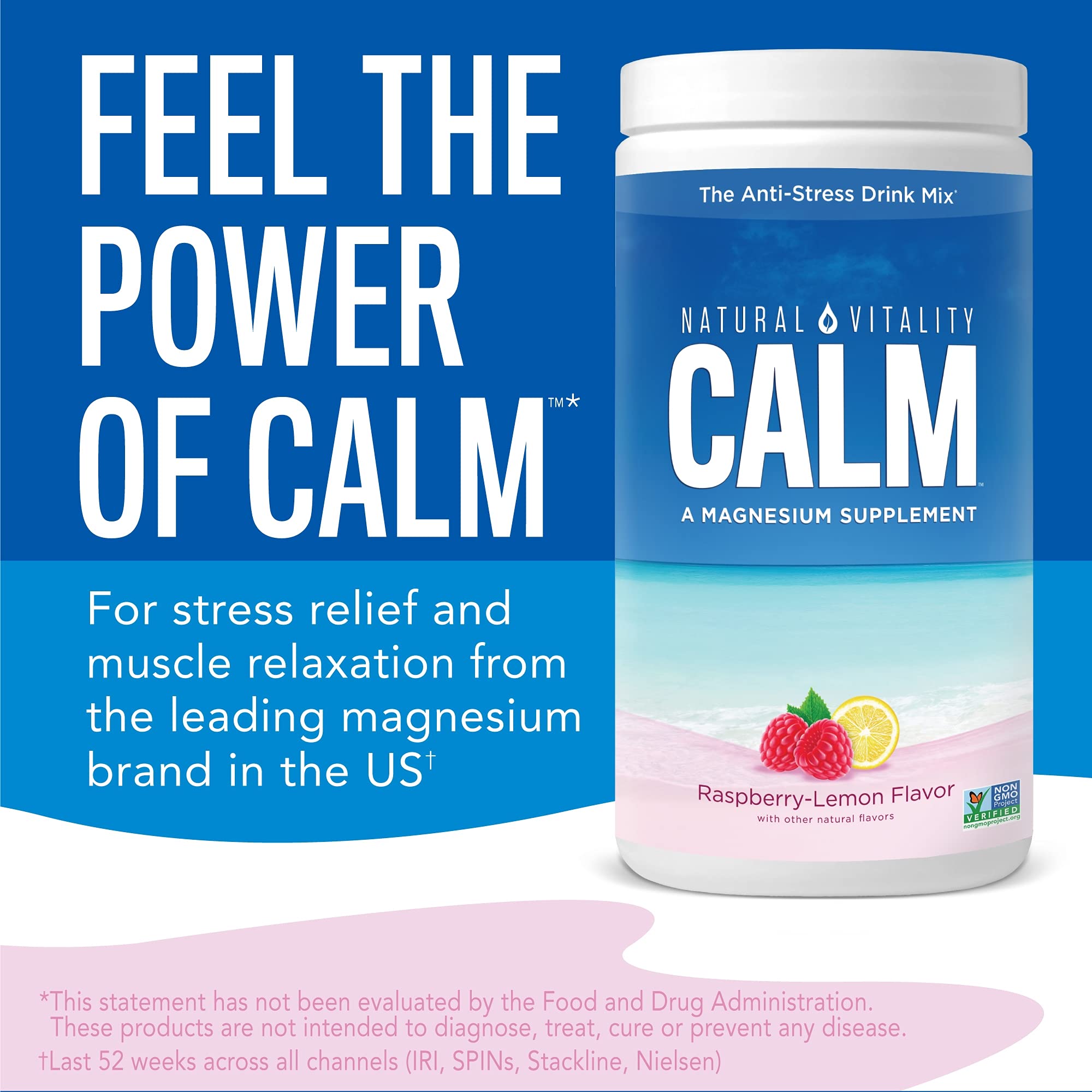 Foto 5 pulgar | Suplemento Natural Vitality Calm Magnesio Frambuesa Limón 600 Ml - Venta Internacional.