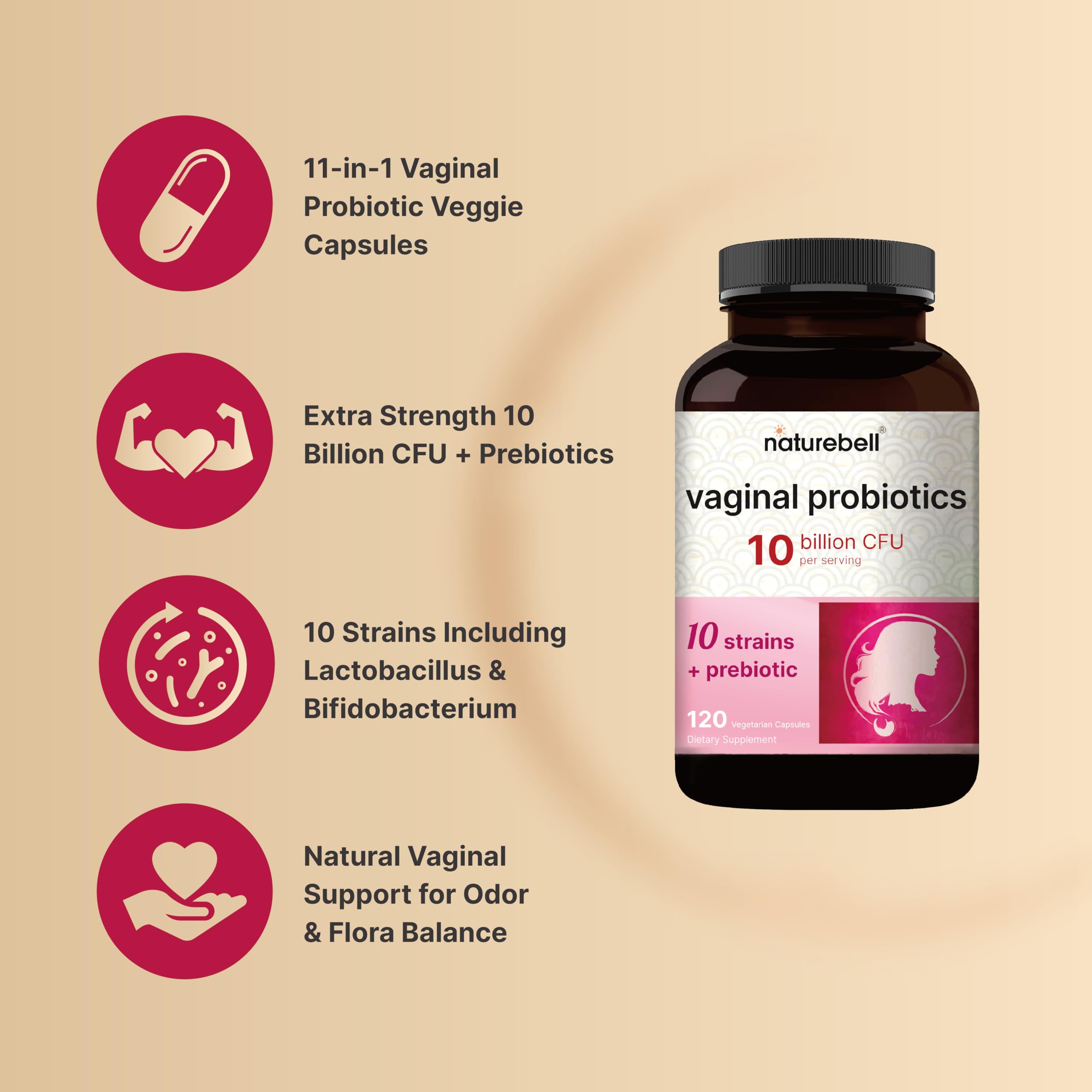 Foto 4 pulgar | Probióticos Vaginales Natubell 10 Mil Millones De Cfu 120 Cápsulas - Venta Internacional.