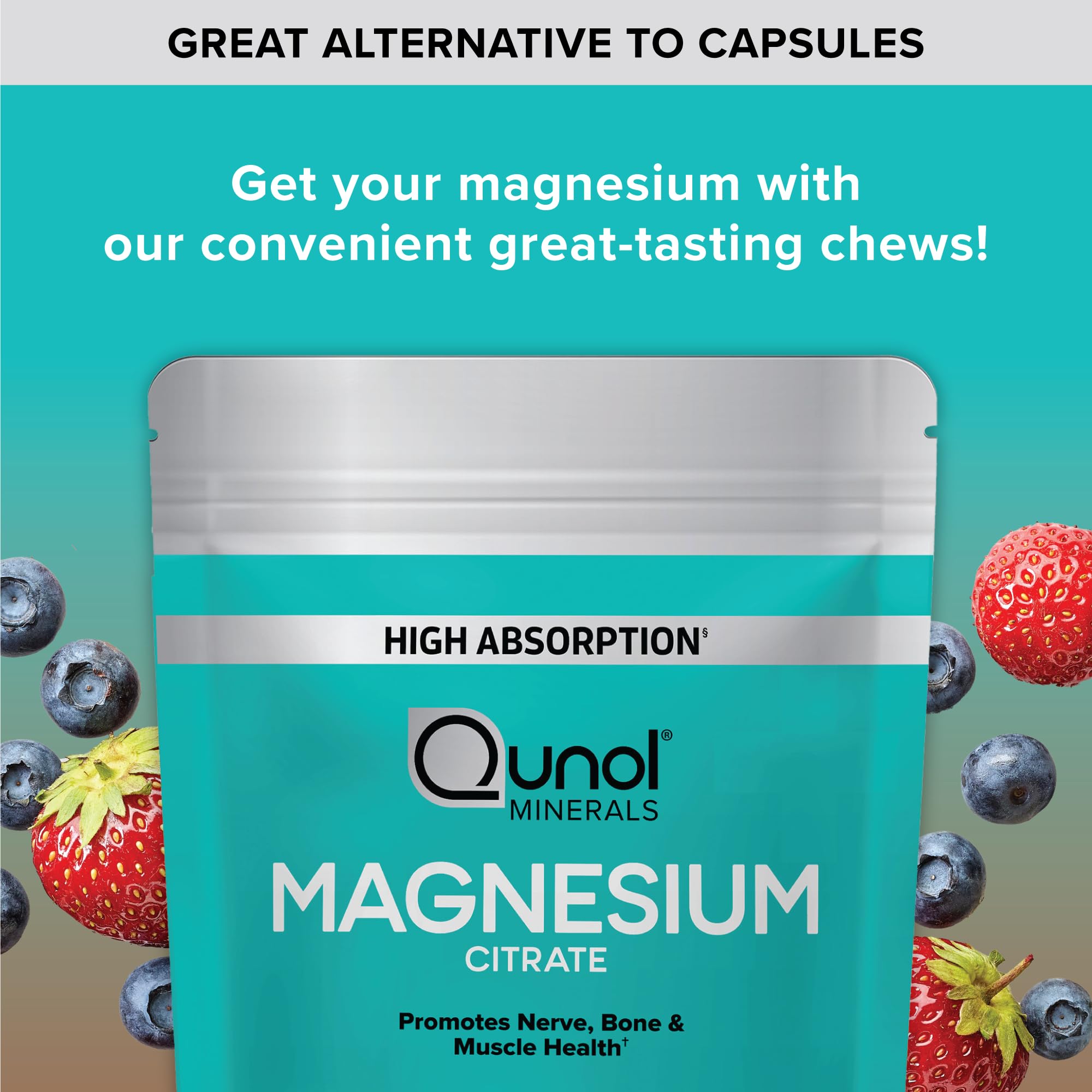 Foto 7 pulgar | Suplemento Qunol Para Masticar Con Citrato De Magnesio, 350 Mg, 90 Unidades - Venta Internacional.