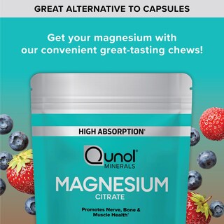 Foto 6 | Suplemento Qunol Para Masticar Con Citrato De Magnesio, 350 Mg, 90 Unidades - Venta Internacional.