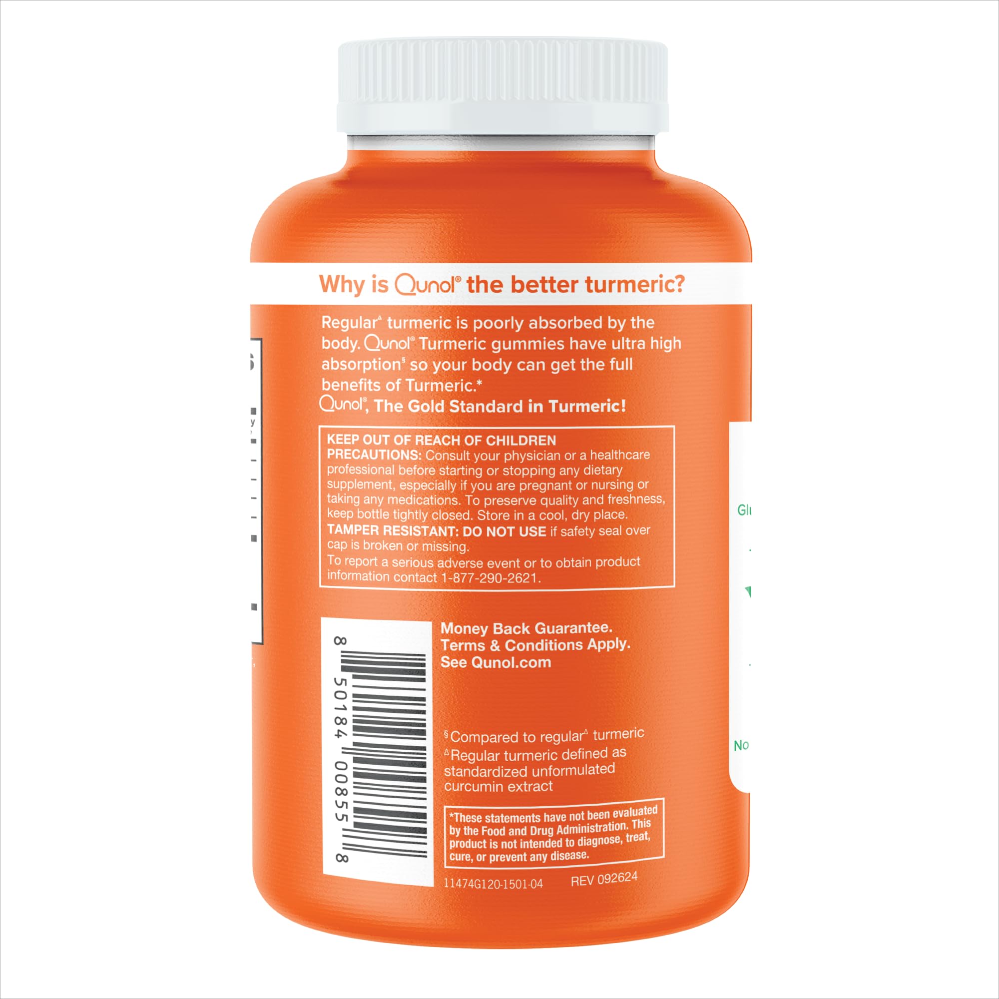 Foto 7 pulgar | Suplemento De Gomitas De Cúrcuma Qunol, 500 Mg De Curcumina, 120 Unidades - Venta Internacional.