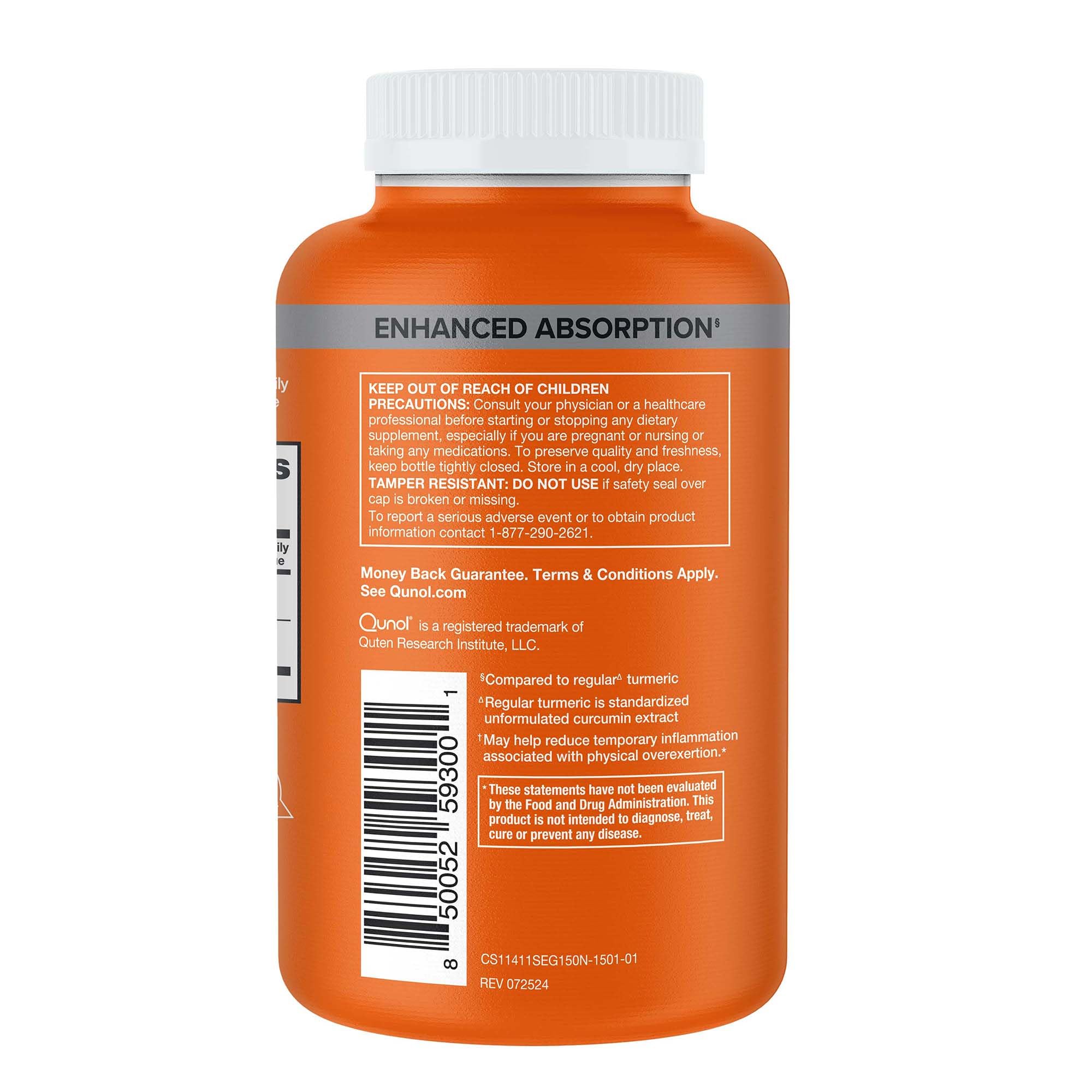 Foto 3 pulgar | Suplemento De Curcumina De Cúrcuma Qunol 2250 Mg Con Pimienta Negra - Venta Internacional.