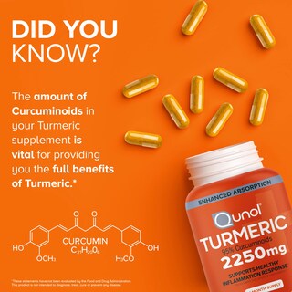 Foto 7 | Suplemento De Curcumina De Cúrcuma Qunol 2250 Mg Con Pimienta Negra - Venta Internacional.
