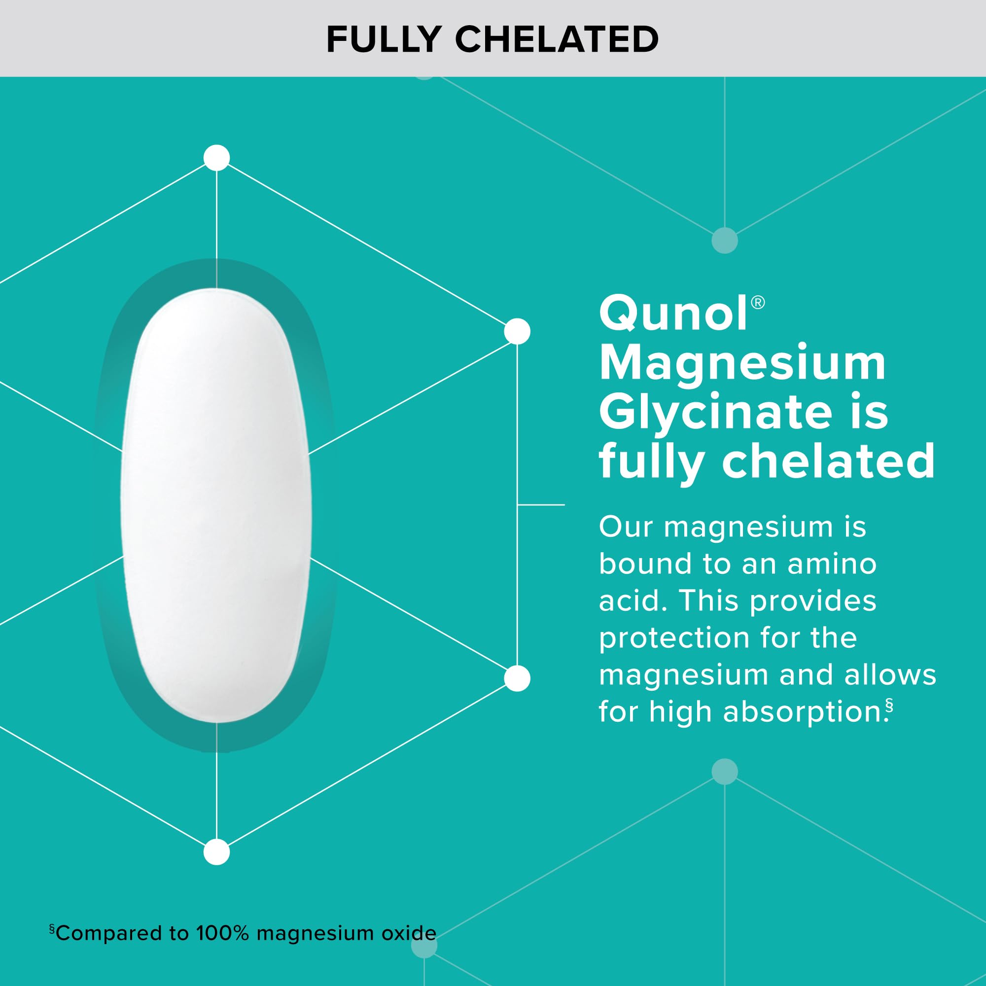Foto 4 pulgar | Suplemento De Glicinato De Magnesio Qunol 300 Mg 150 Tabletas - Venta Internacional.