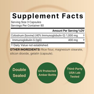 Foto 2 | Suplemento De Calostro Naturebell 1000 Mg 240 Cápsulas - Venta Internacional.