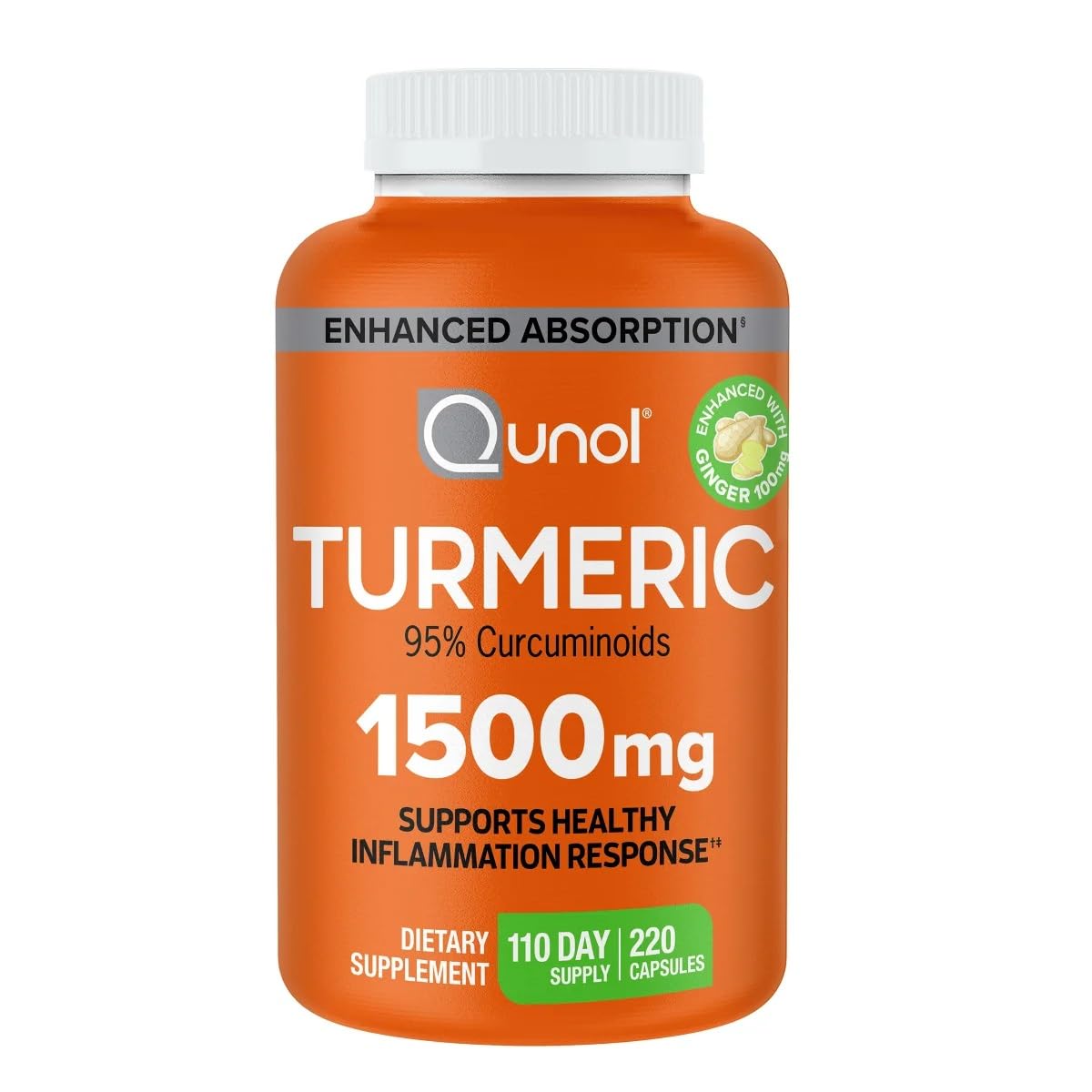 Foto 2 pulgar | Suplemento De Cúrcuma Qunol 1500 Mg 220 Cápsulas - Venta Internacional.