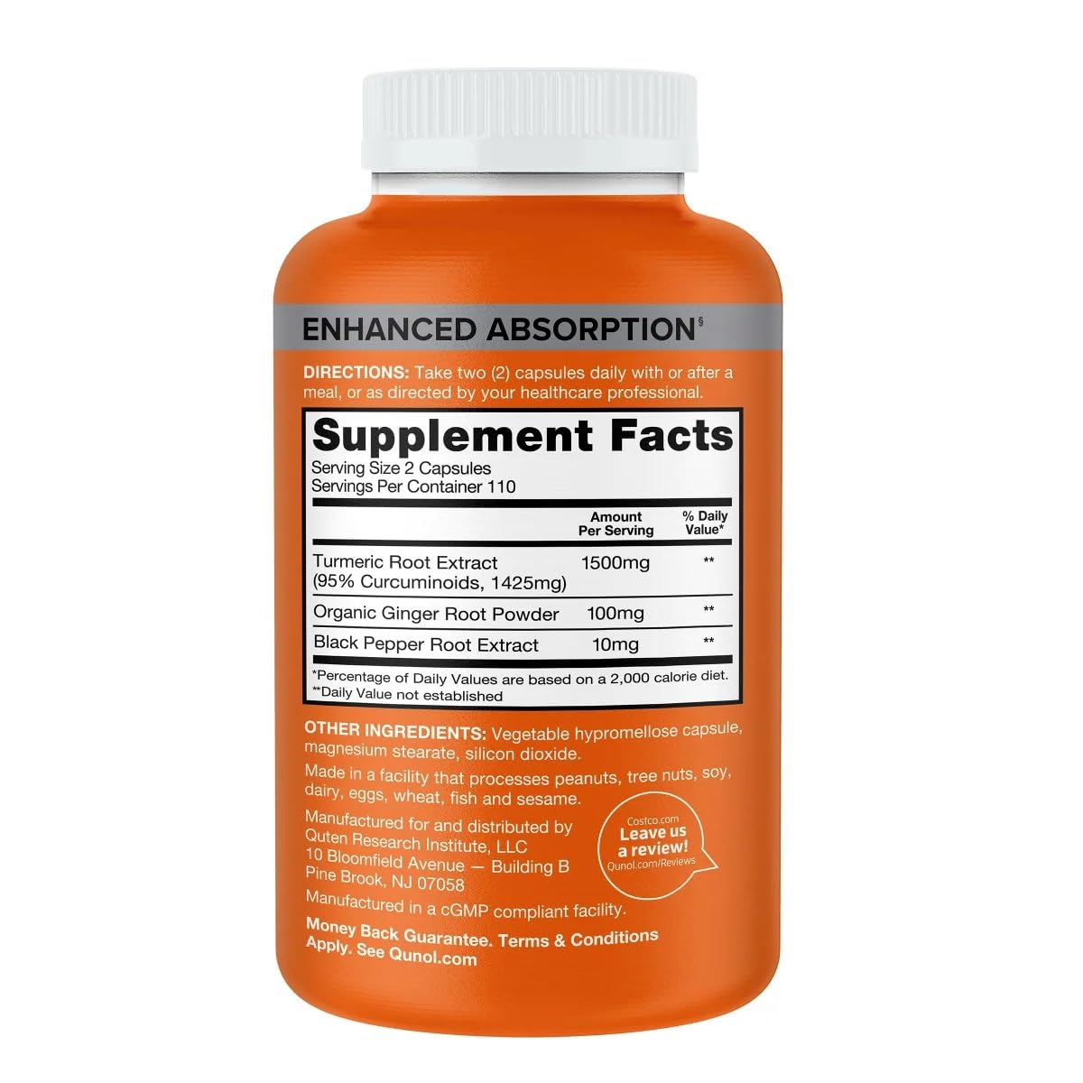 Foto 3 pulgar | Suplemento De Cúrcuma Qunol 1500 Mg 220 Cápsulas - Venta Internacional.