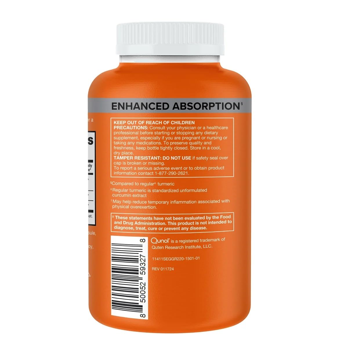 Foto 4 pulgar | Suplemento De Cúrcuma Qunol 1500 Mg 220 Cápsulas - Venta Internacional.