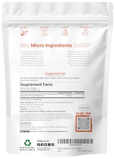 Foto 2 | Suplemento: Microingredientes (coq10, 100 Mg, 240 Cápsulas Blandas) - Venta Internacional.