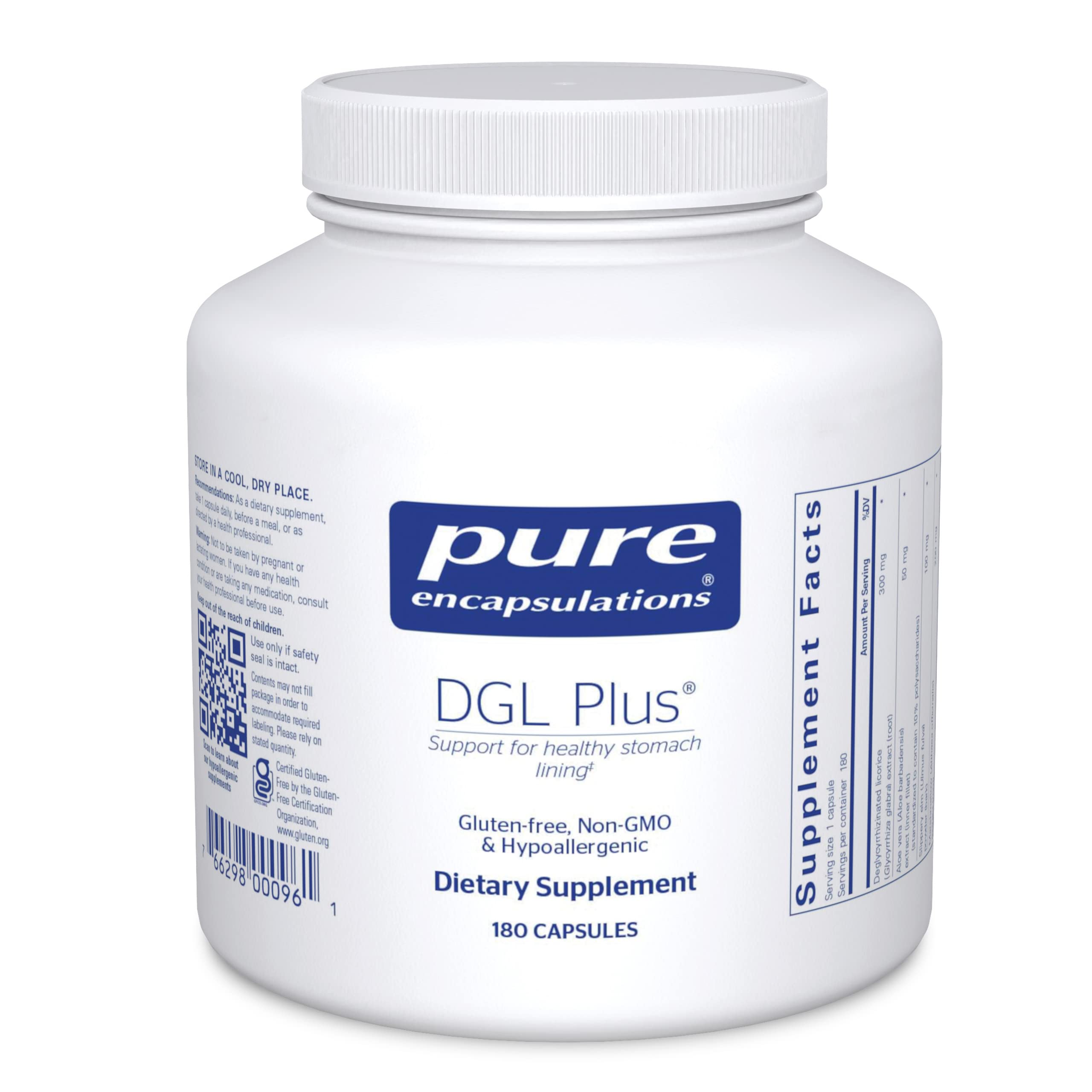 Foto 2 pulgar | Suplementos Para La Salud Intestinal Pure Encapsulations Dgl Plus 180 Cápsulas - Venta Internacional.