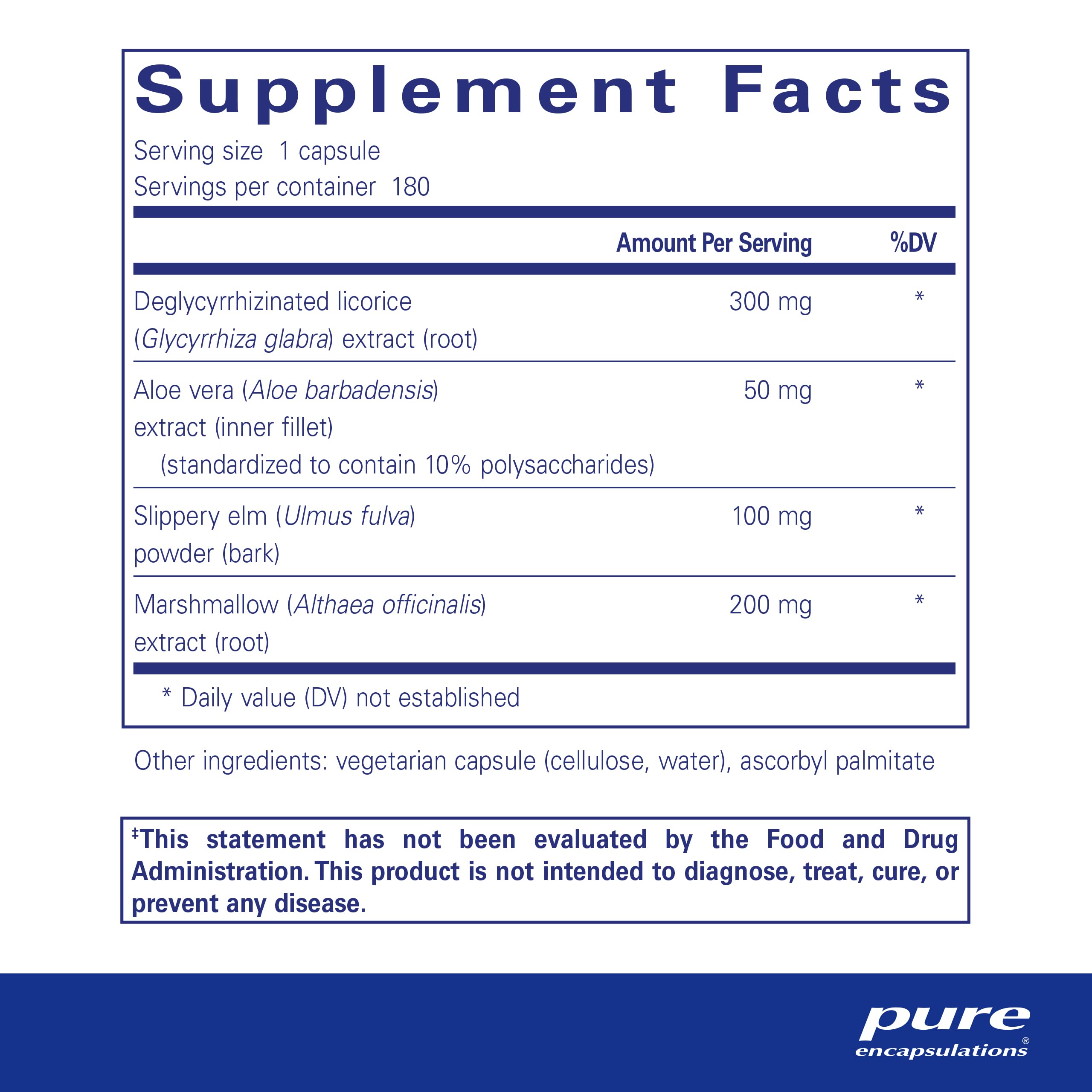 Foto 3 pulgar | Suplementos Para La Salud Intestinal Pure Encapsulations Dgl Plus 180 Cápsulas - Venta Internacional.