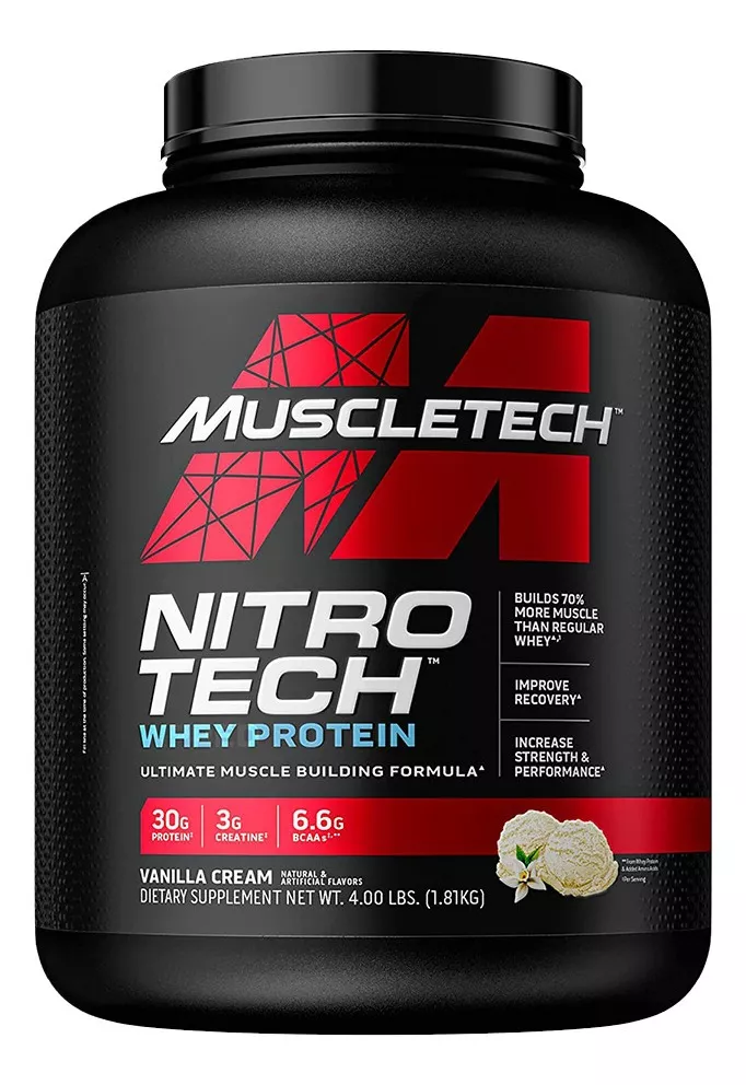 Foto 2 pulgar | Muscletech Nitrotech Proteina Performance Whey 4 Libras Vainilla