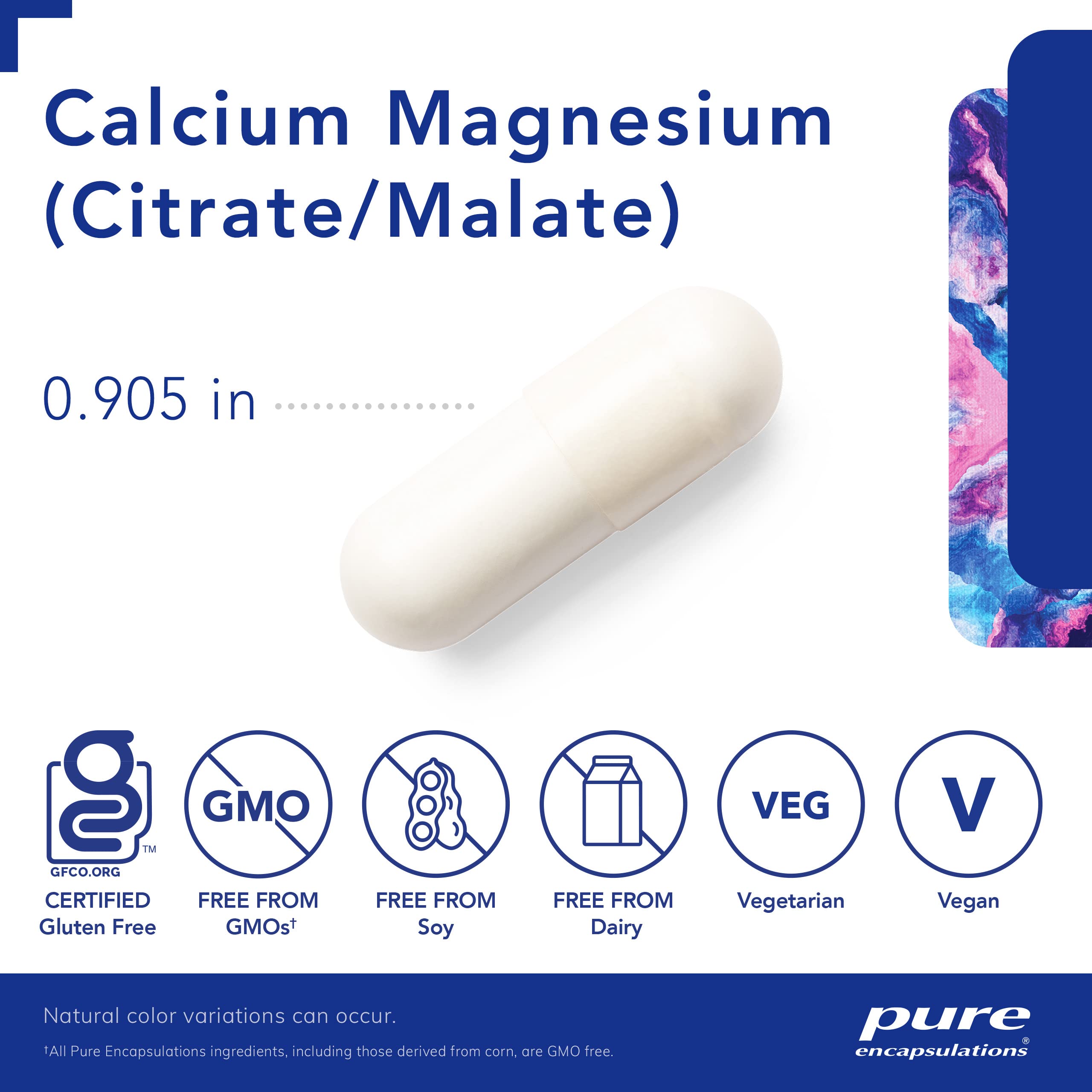 Foto 4 pulgar | Suplemento: Pure Encapsulations, Calcio Y Magnesio, 180 Cápsulas - Venta Internacional.