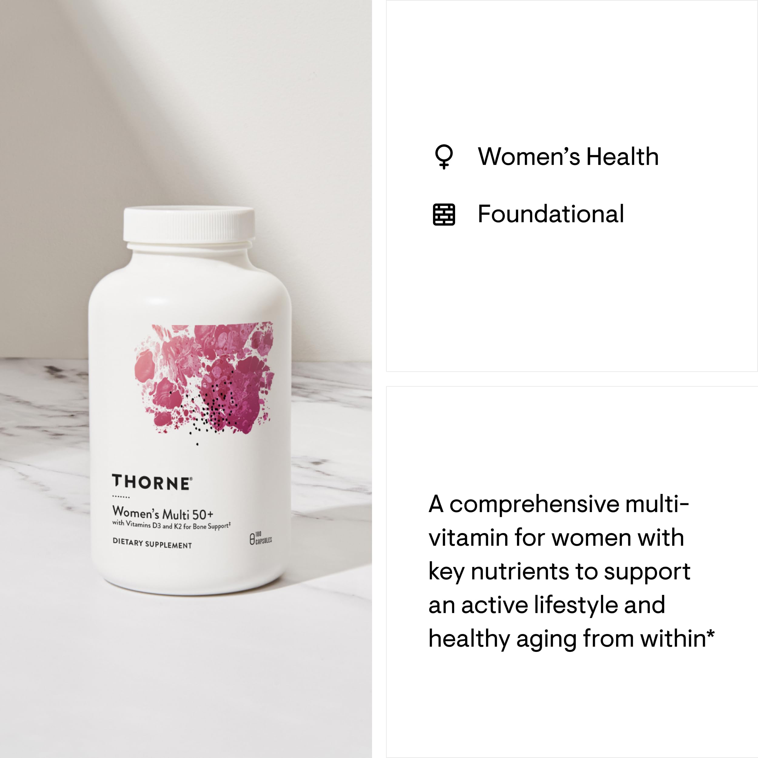 Foto 6 pulgar | Multivitamínico Thorne Multi 50+ Para Mujer, 180 Cápsulas - Venta Internacional.