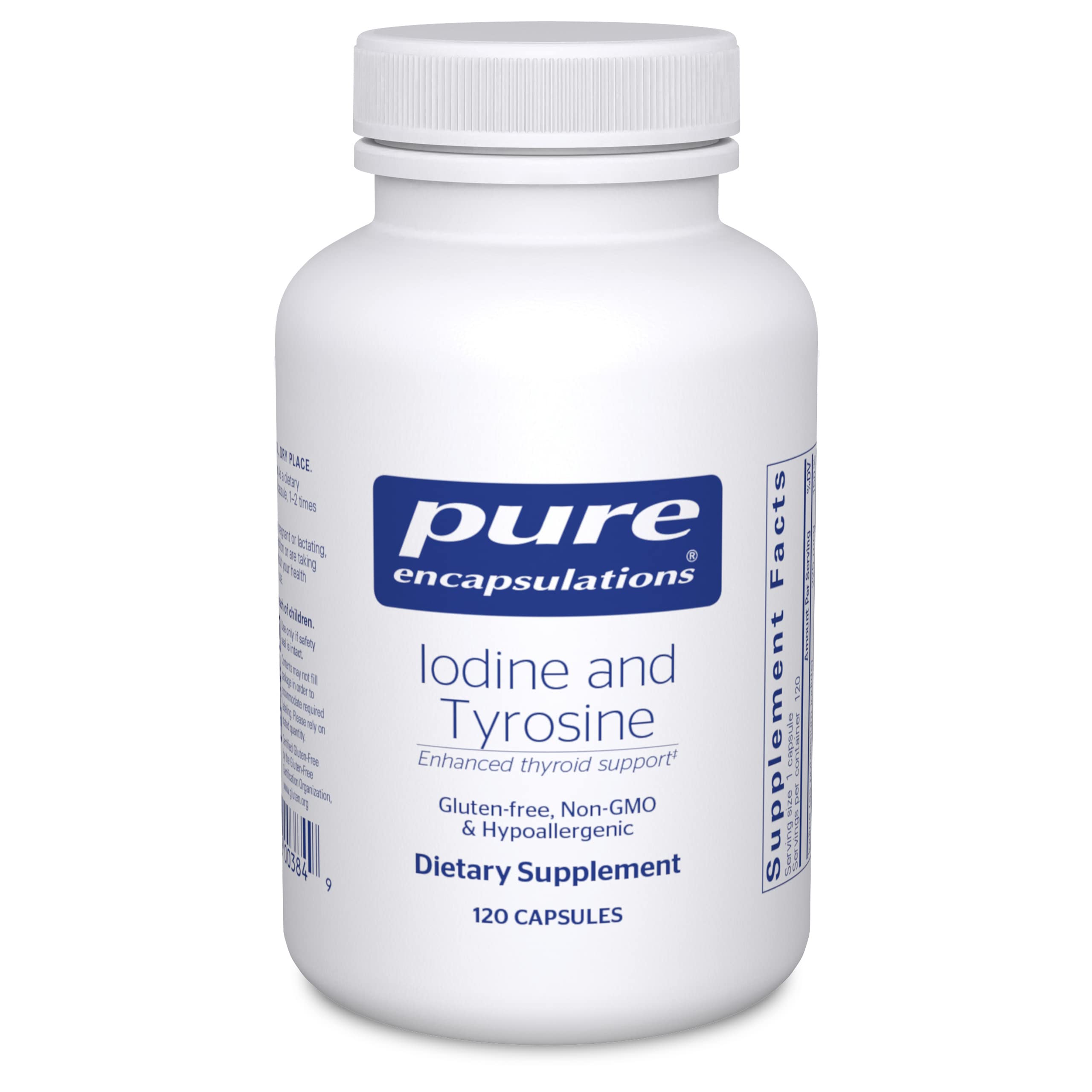 Foto 1 | Suplemento Pure Encapsulations, Yodo Y Tirosina, 120 Cápsulas - Venta Internacional.