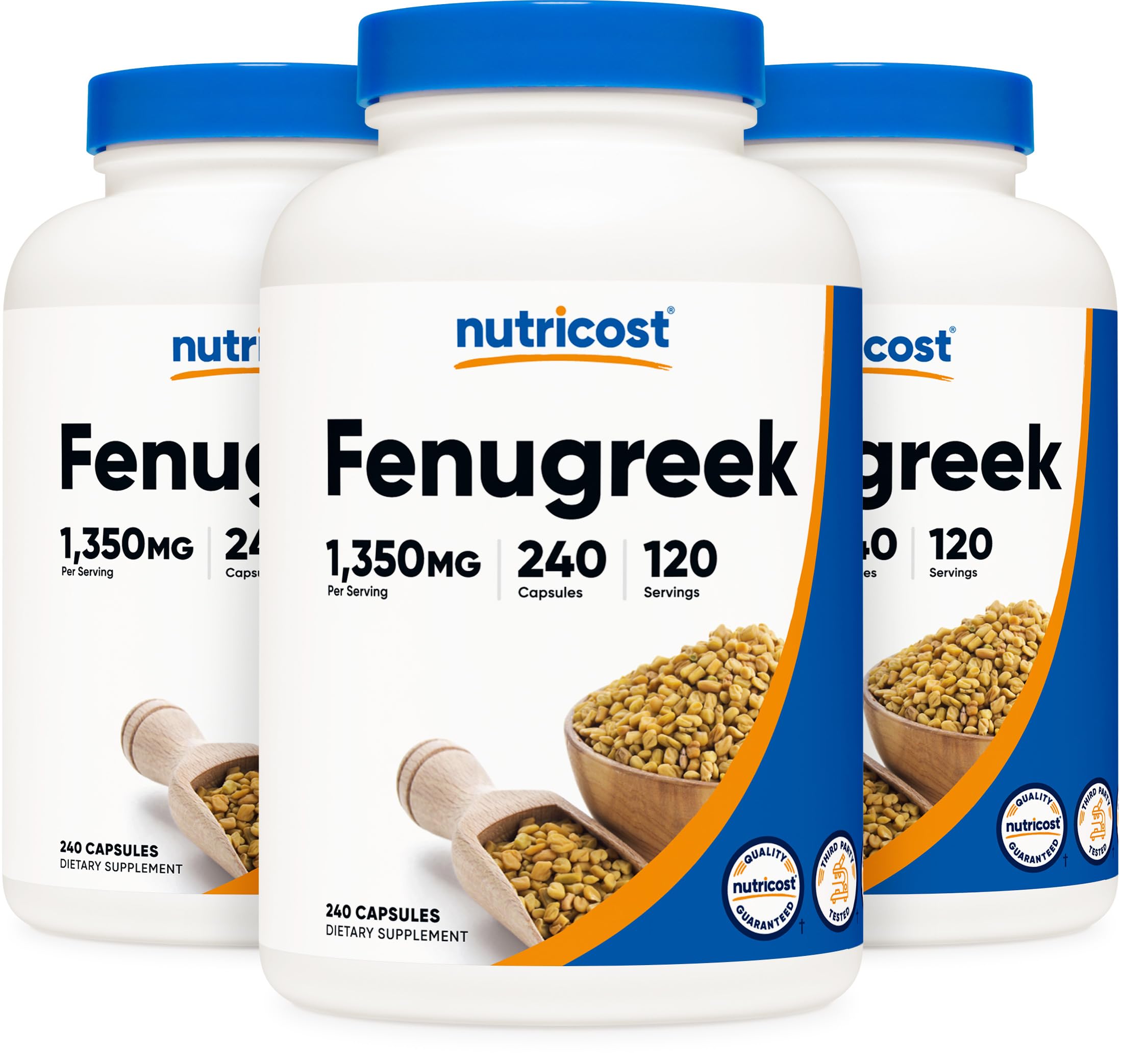 Foto 2 pulgar | Suplemento Nutricost De Semillas De Alholva 1350 Mg 240 Cápsulas X3 - Venta Internacional.