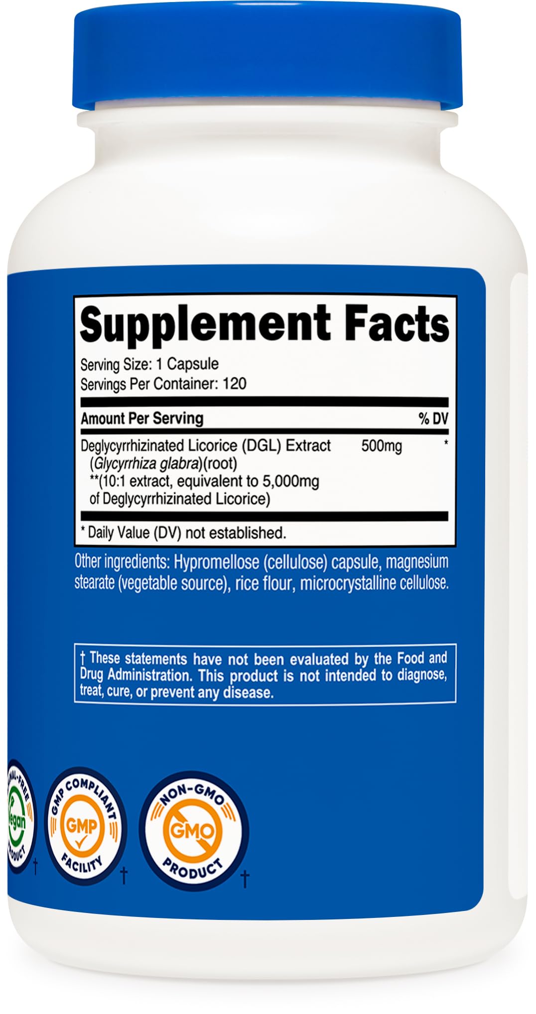 Foto 5 | Suplemento: Extracto De Regaliz Desglicirricinado Nutricost Dgl - Venta Internacional.
