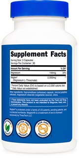 Foto 5 | Suplemento Nutricost Magtein Magnesio L-treonato 2000 Mg - Venta Internacional.