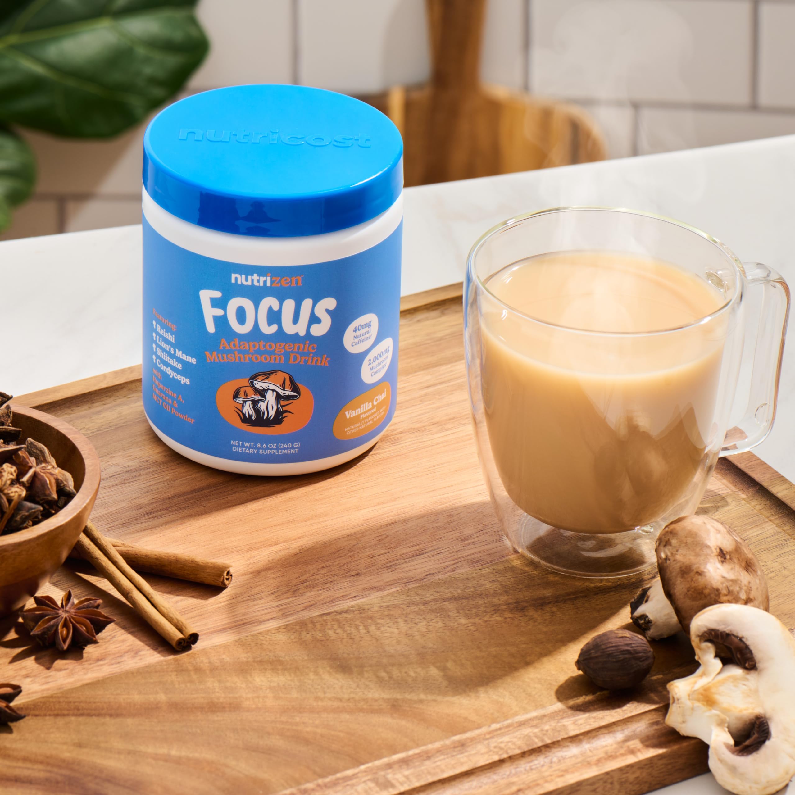 Foto 4 pulgar | Beba Nutricost Nutrizen Am Focus: Hongo Adaptógeno - Venta Internacional.