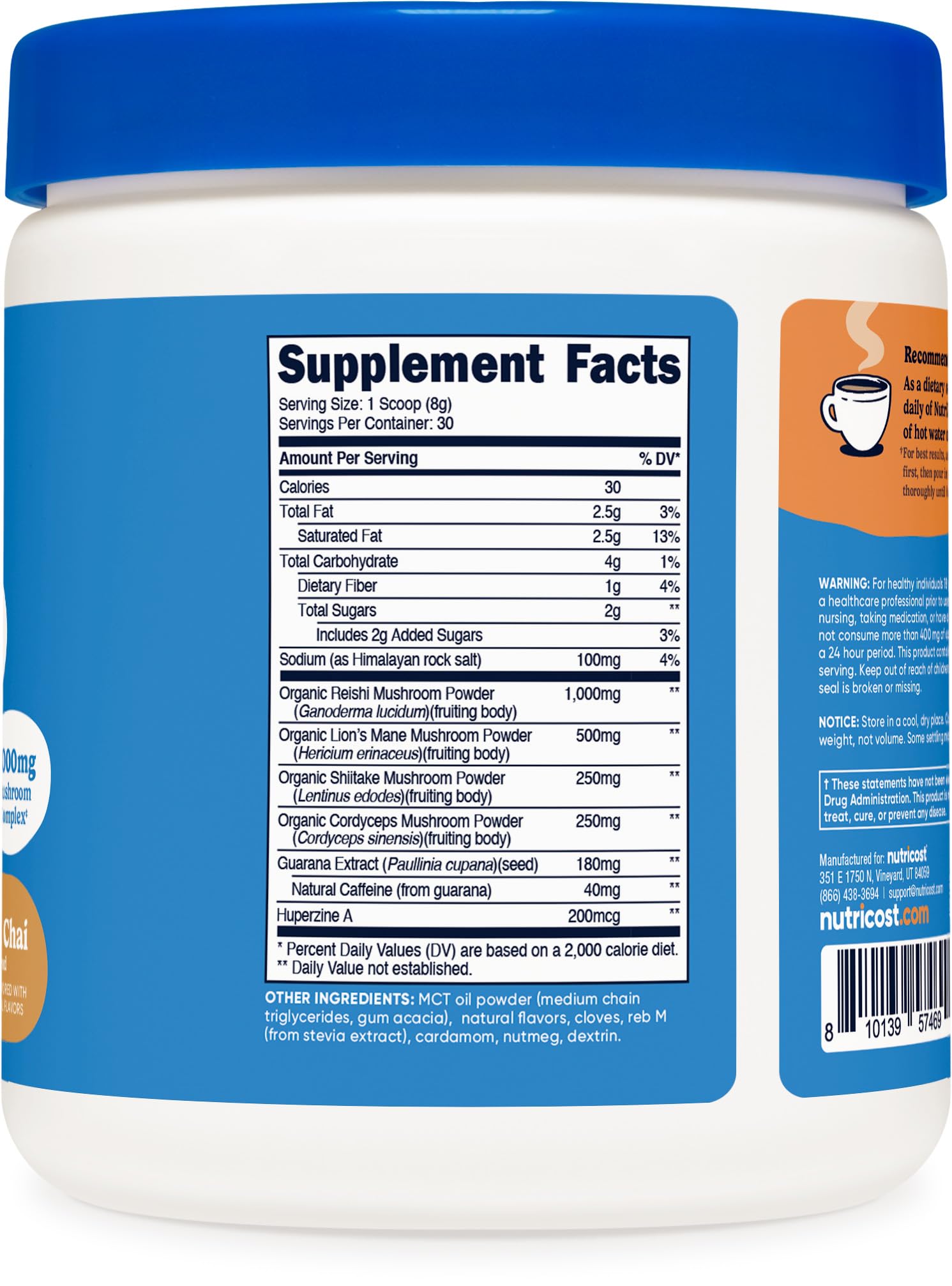 Foto 6 pulgar | Beba Nutricost Nutrizen Am Focus: Hongo Adaptógeno - Venta Internacional.