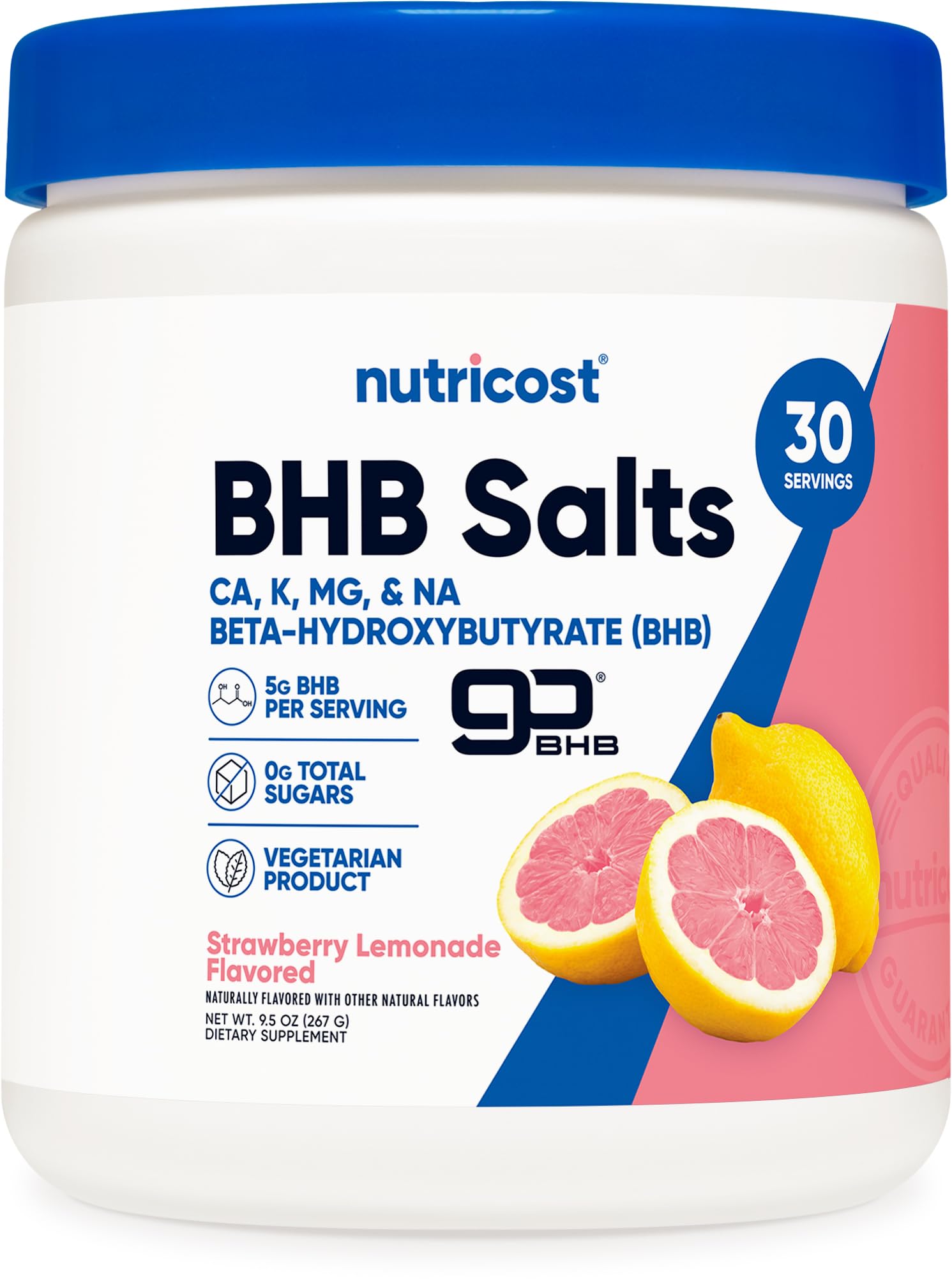 Foto 2 pulgar | Mezcla Para Bebidas Bhb Salts Nutricost, Limonada De Fresa, 30 Unidades - Venta Internacional.
