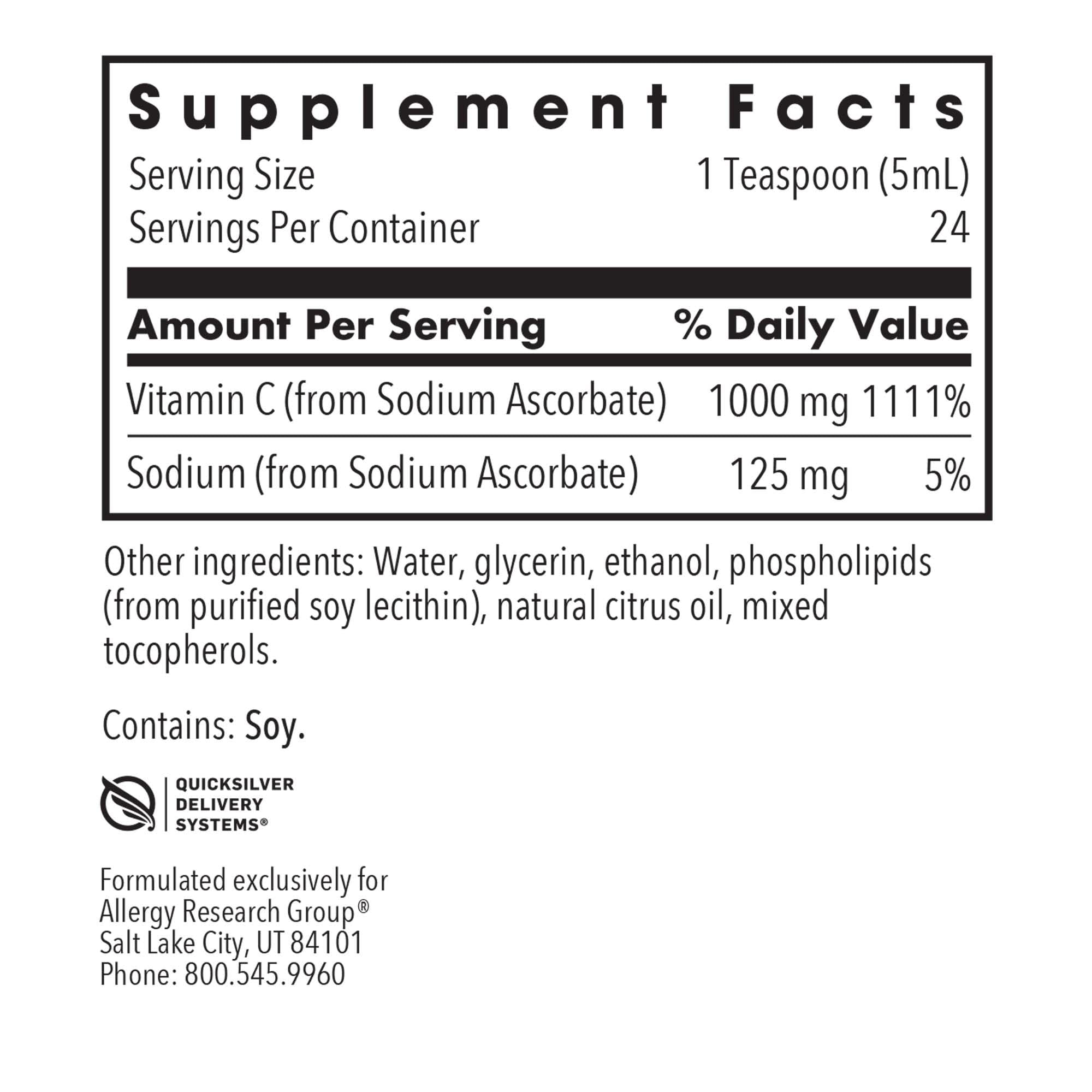 Foto 4 pulgar | Suplemento Del Grupo De Investigación De Alergias Micro Liposomal C 1000 Mg - Venta Internacional.