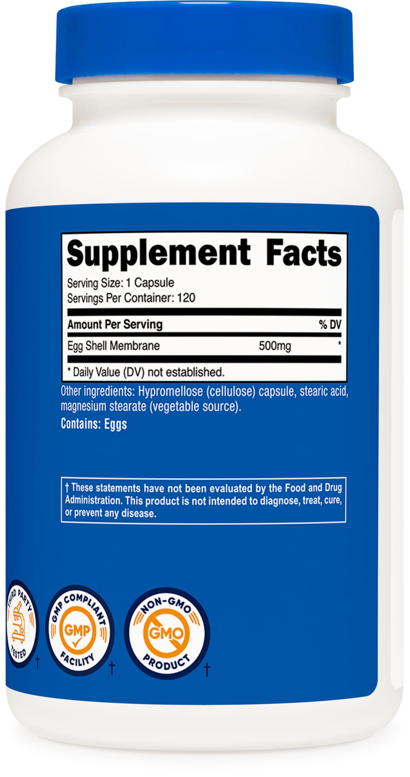 Foto 5 | Suplemento Nutricost Egg Shell Membrane 500 Mg 120 Cápsulas - Venta Internacional.