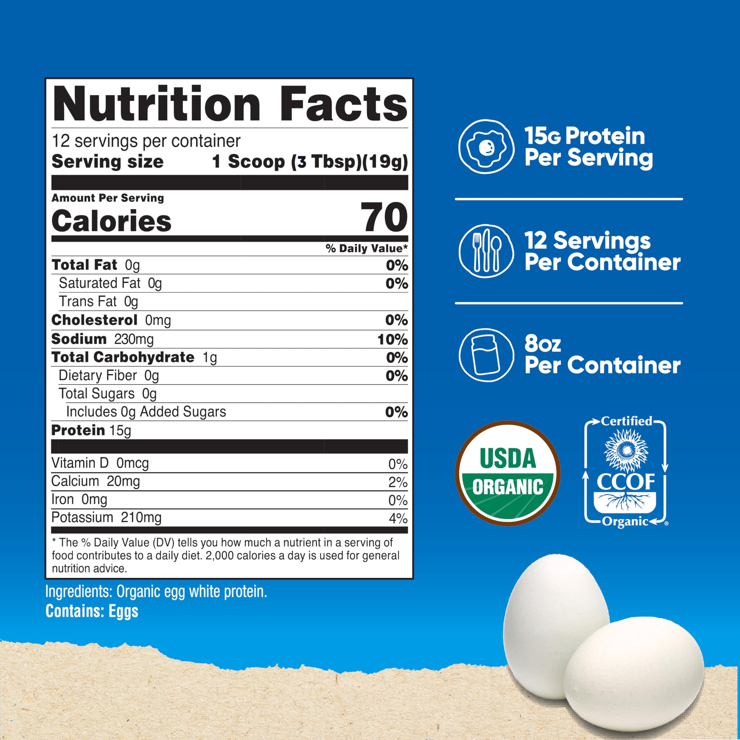 Foto 3 pulgar | Proteína En Polvo Nutricost, Clara De Huevo Orgánica, 240 Ml, 15 G/porción - Venta Internacional.