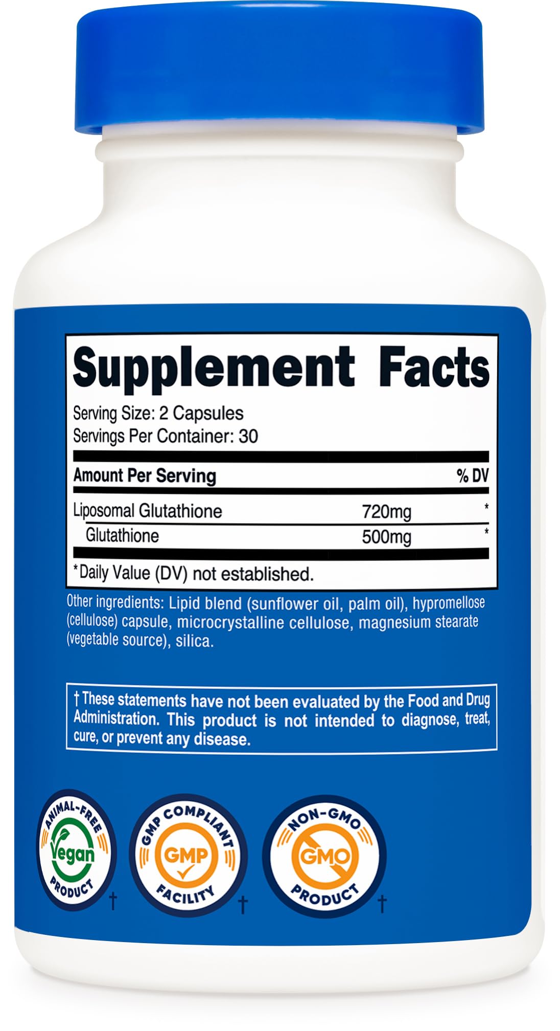 Foto 6 pulgar | Suplemento Nutricost Glutatión Liposomal 720 Mg 60 Cápsulas - Venta Internacional.