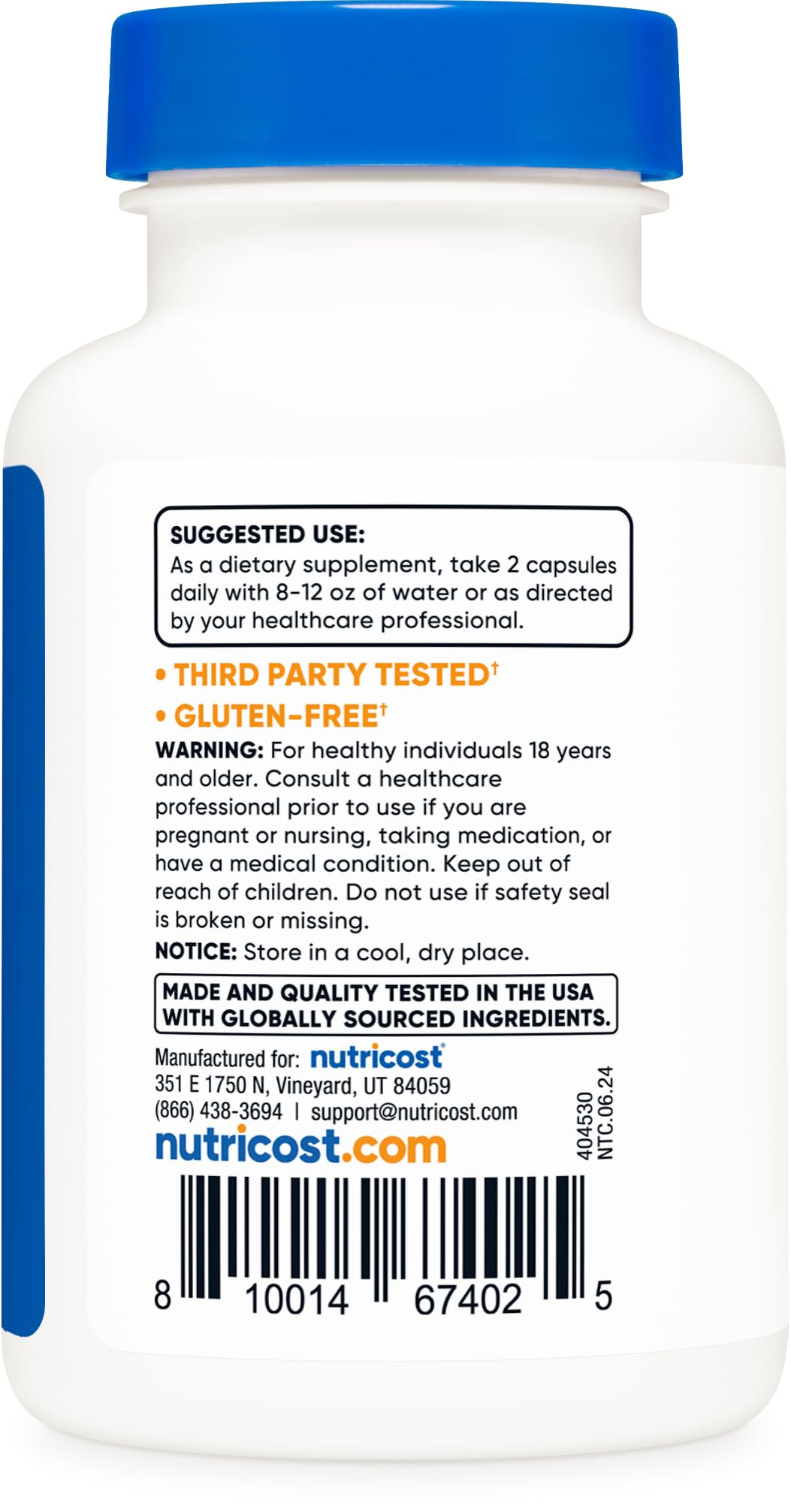 Foto 5 pulgar | Suplemento Nutricost Artemisinina 200 Mg 120 Cápsulas - Venta Internacional.