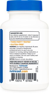 Foto 4 | Suplemento Nutricost Artemisinina 200 Mg 120 Cápsulas - Venta Internacional.