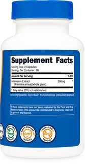 Foto 5 | Suplemento Nutricost Artemisinina 200 Mg 120 Cápsulas - Venta Internacional.