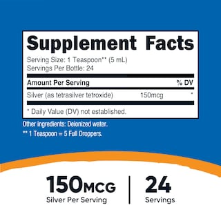 Foto 2 | Suplemento Nutricost De Plata Coloidal 120 Ml 150 Mcg - Venta Internacional.