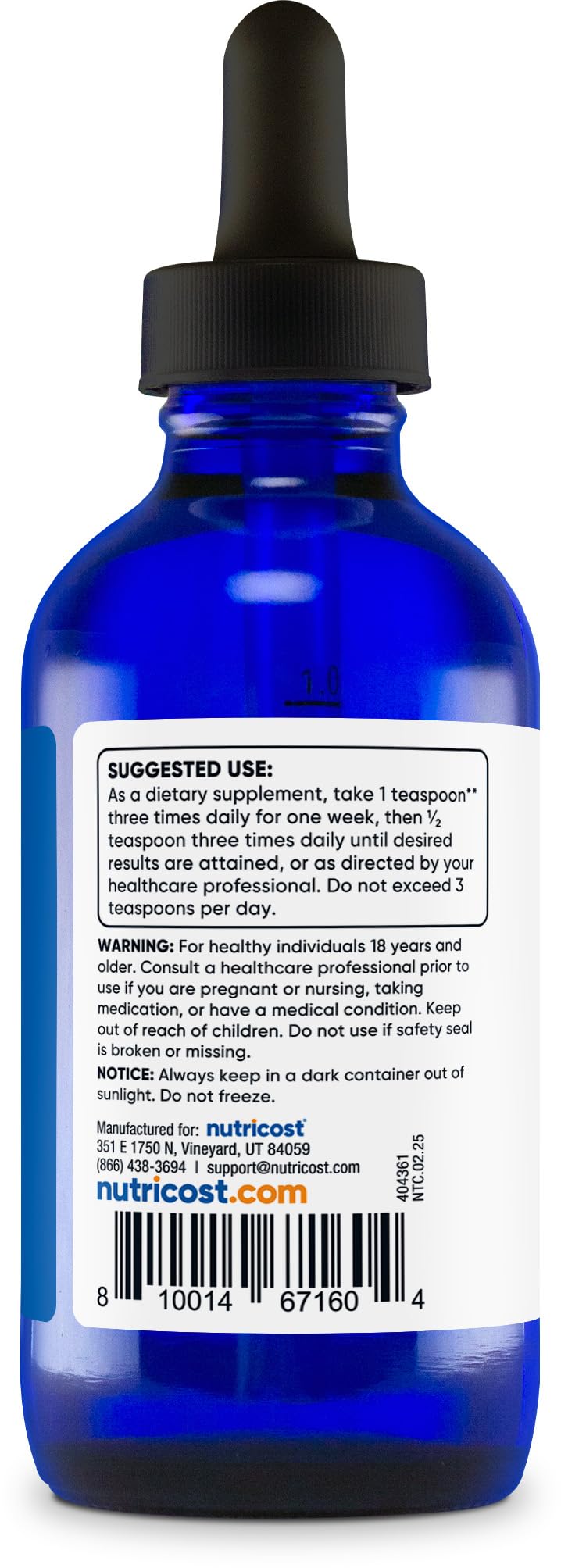 Foto 5 pulgar | Suplemento Nutricost De Plata Coloidal 120 Ml 150 Mcg - Venta Internacional.
