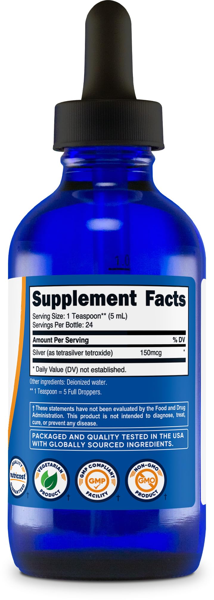 Foto 6 pulgar | Suplemento Nutricost De Plata Coloidal 120 Ml 150 Mcg - Venta Internacional.