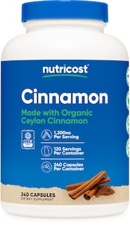 Foto 1 | Suplemento Nutricost, Cápsulas De Canela, 1200 Mg, 240 Cápsulas - Venta Internacional.