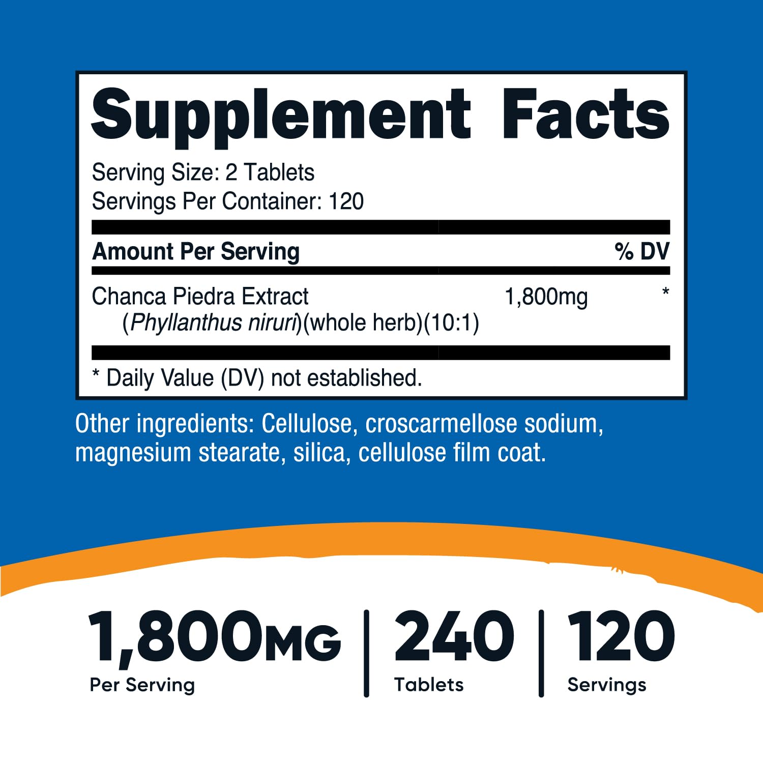 Foto 3 pulgar | Suplemento Dietético Nutricost Extracto De Chanca Piedra 1800 Mg - Venta Internacional.